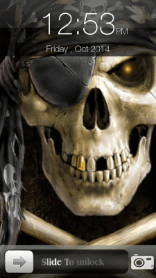 Screenshot of the application Skull Screen Lock - #3