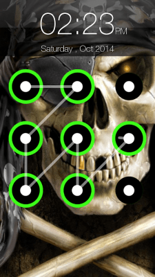 Screenshot of the application Skull Pattern Screen Lock - #5