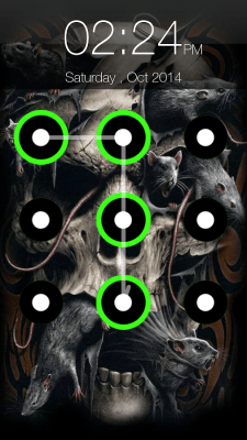 Screenshot of the application Skull Pattern Screen Lock - #12