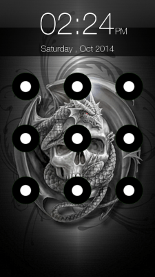 Screenshot of the application Skull Pattern Screen Lock - #13