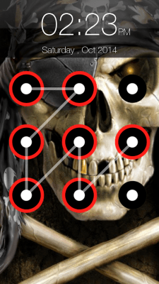 Screenshot of the application Skull Pattern Screen Lock - #14