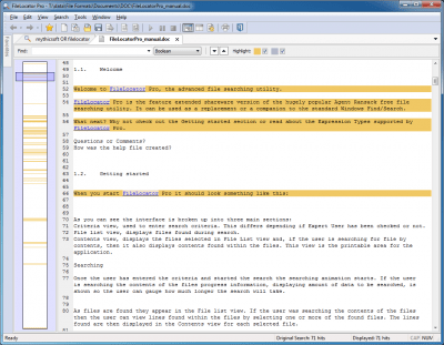 Screenshot of the application FileLocator Pro - #2