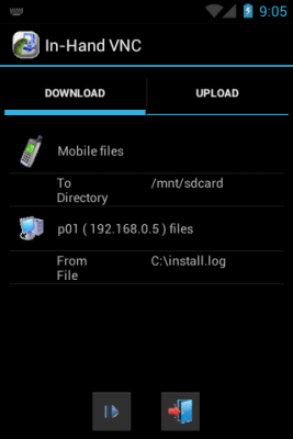 Screenshot of the application In-Hand VNC Demo - #2