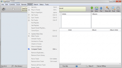 Screenshot of the application SuperSync - #5