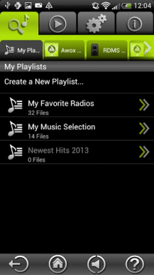 Screenshot of the application AwoX Striim CONTROL - #2