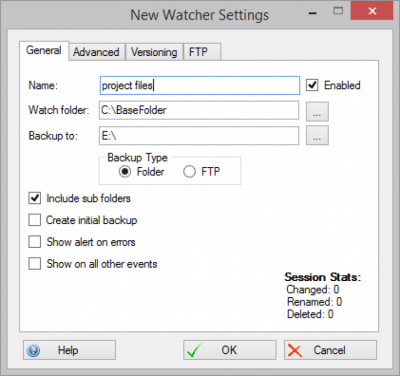 Screenshot of the application AutoVer - #2