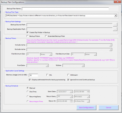 Screenshot of the application FastBackup - #2