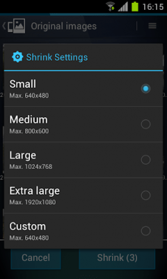 Screenshot of the application AVG Image Shrink & Share - #3