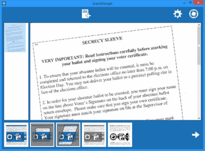Screenshot of the application Scan2Encrypt - #2
