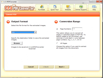 Screenshot of the application 123 PDF Converter - #3