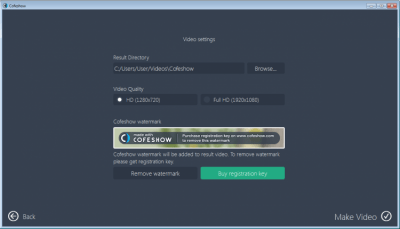 Screenshot of the application Cofeshow - #2