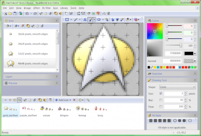 Screenshot of the application RealWorld Icon Editor - #2