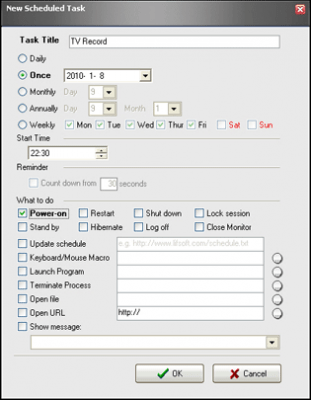 Screenshot of the application Auto Power-on and Shut-down - #2