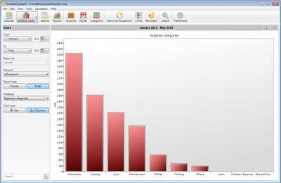 Screenshot of the application YourMoneyGuard Portable - #2