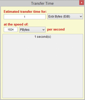Screenshot of the application Byte Converter - #2