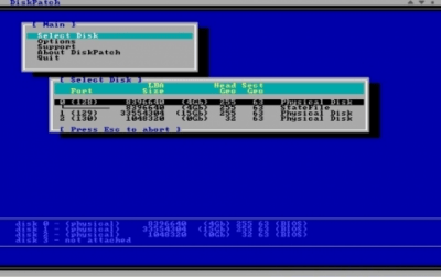 Screenshot of the application DiskPatch - #2