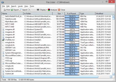 Screenshot of the application SizeExplorer Pro - #2