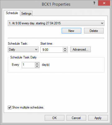 Screenshot of the application AceBackup - #3
