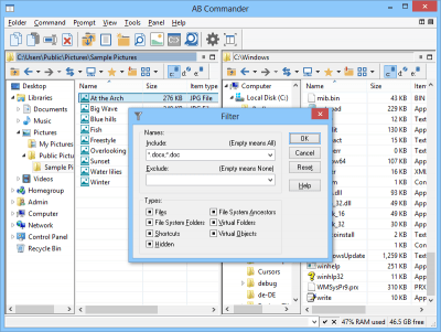 Screenshot of the application AB Commander - #3