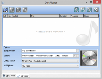 Screenshot of the application DiscRipper - #2