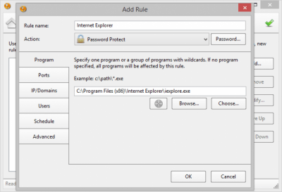 Screenshot of the application Internet Lock - #2