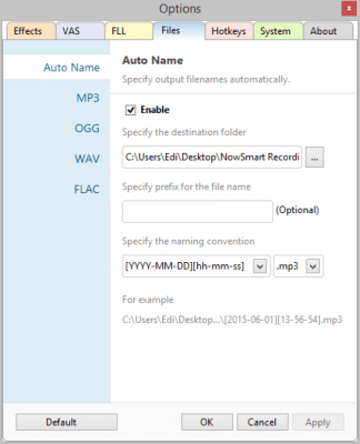 Screenshot of the application Audio Record Wizard - #2