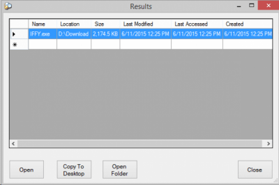 Screenshot of the application IFFY (I'll Find Files for You) Portable - #3