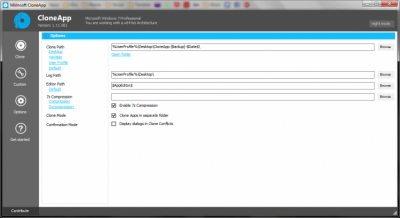 Screenshot of the application CloneApp - #3