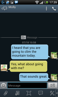Screenshot of the application Handcent 6 Skin(Samsung style) - #5