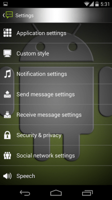 Screenshot of the application Handcent 6 Skin Android - #5
