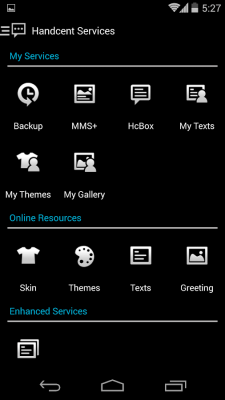 Screenshot of the application Handcent 6 Skin Darkness - #3