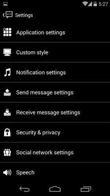 Screenshot of the application Handcent 6 Skin Darkness - #5