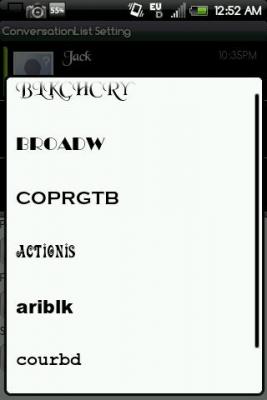 Screenshot of the application Handcent Font Pack3 - #3