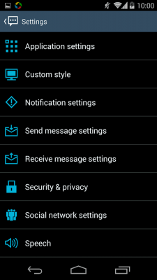 Screenshot of the application Handcent S5 Style Skin - #4