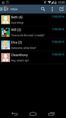 Screenshot of the application Handcent S5 Style Skin - #7