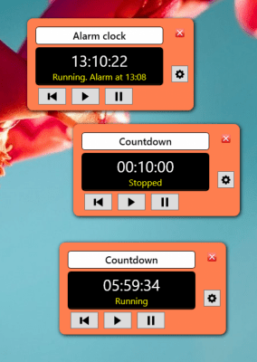 Screenshot of the application MultiTimerZ - #2