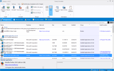 Screenshot of the application Smarty Uninstaller - #2