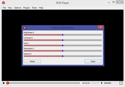 Screenshot of the application ROX Player - #5