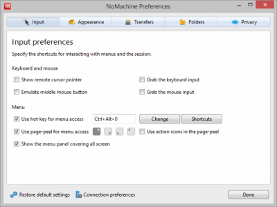 Screenshot of the application NoMachine - #2