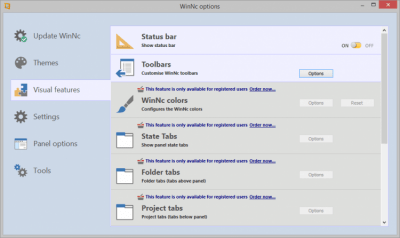 Screenshot of the application WinNc - #2