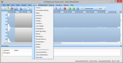 Screenshot of the application Nero WaveEditor - #2