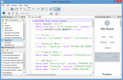Screenshot of the application Edit++ - #2