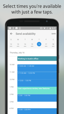 Screenshot of the application Boxer Calendar - #3