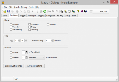 Screenshot of the application Macro Scheduler - #6