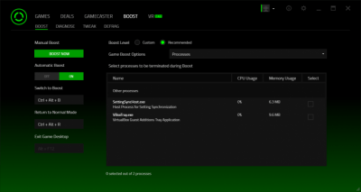 Screenshot of the application Razer Cortex Game Booster - #4