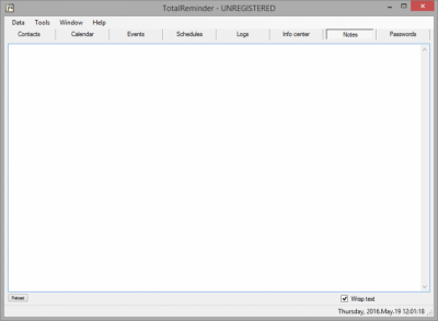 Screenshot of the application TotalReminder - #3