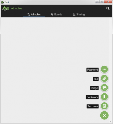 Screenshot of the application Turtl - #2