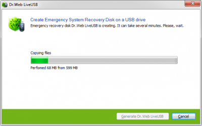 Screenshot of the application Dr.Web LiveDisk - #3