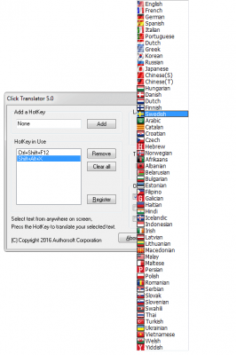 Screenshot of the application Click Translator - #2