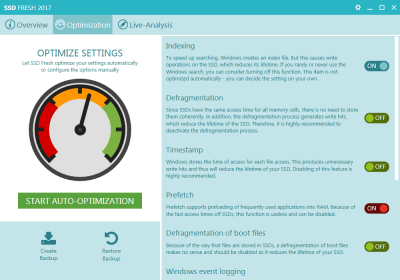 Screenshot of the application SSD Fresh - #3